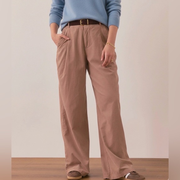 Marine Layer - NWT women’s Flora Corduroy Trousers wide leg 100% cotton pants 6 - Picture 1 of 7